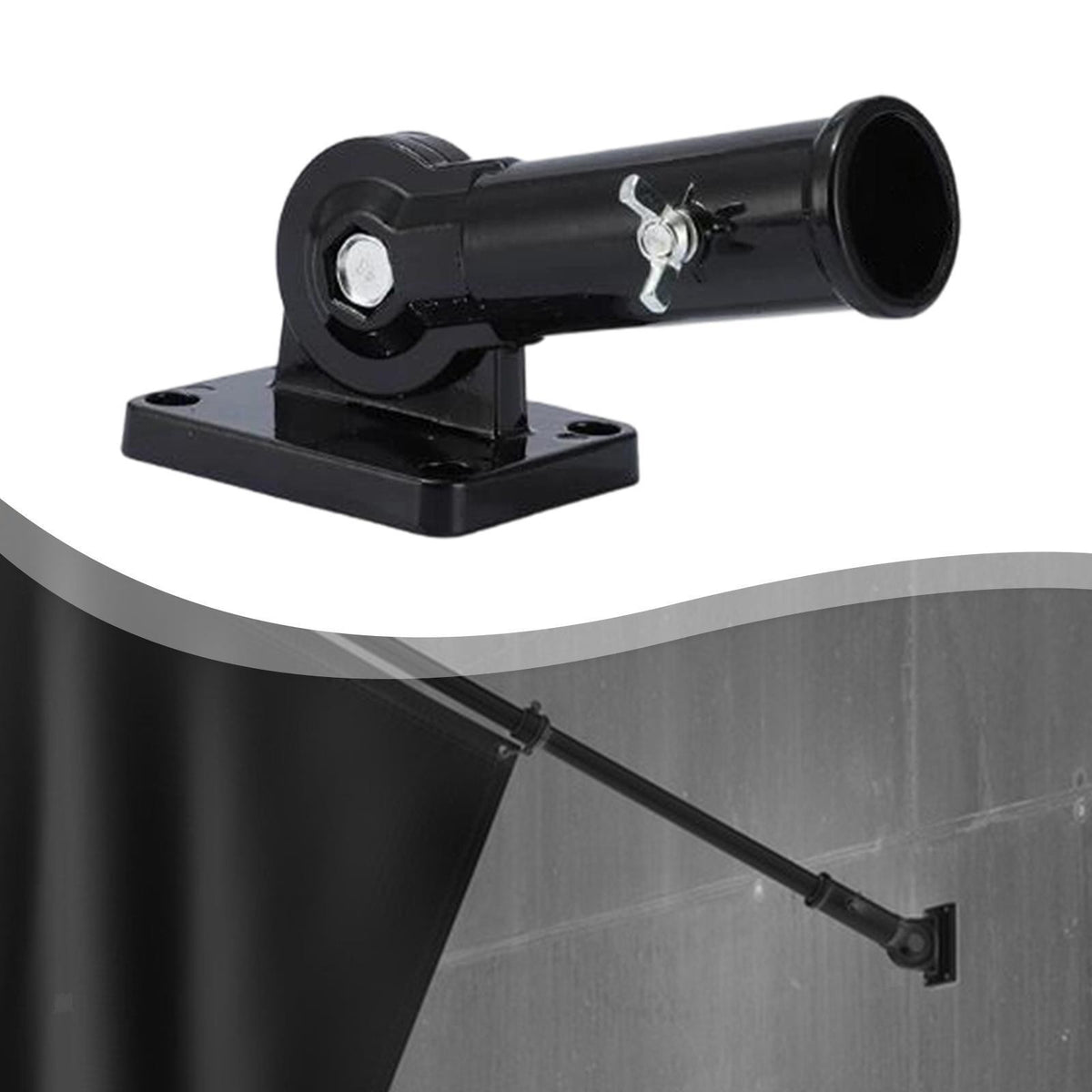 Flag Pole Holder Aluminum Alloy Sturdy Wall Mounted for Outside Balcony Shop