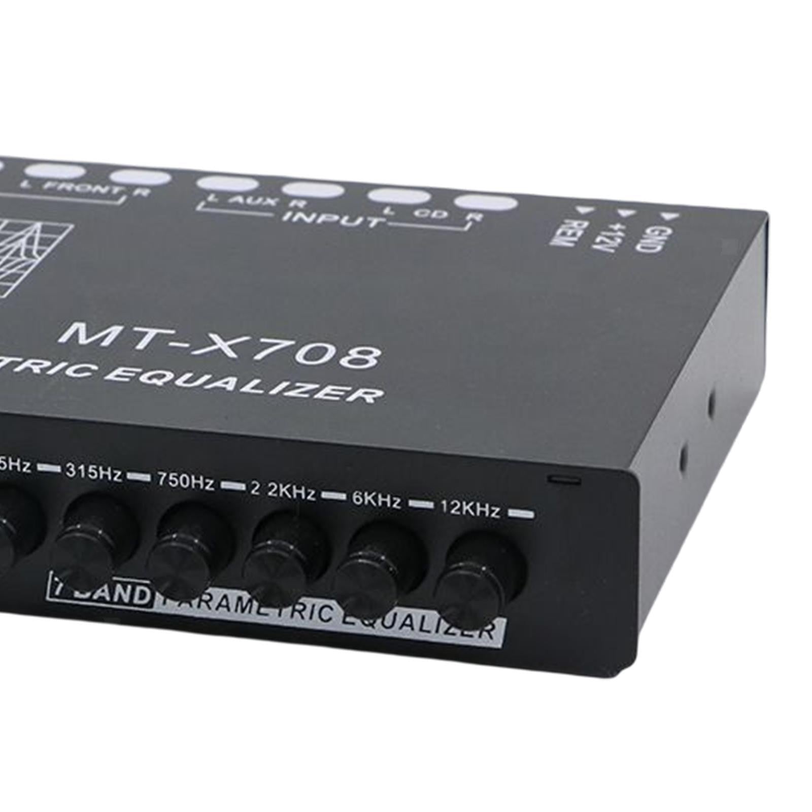 7 Band Car Equalizer Front Rear + sub Output Car Graphic Equalizer Amplifier