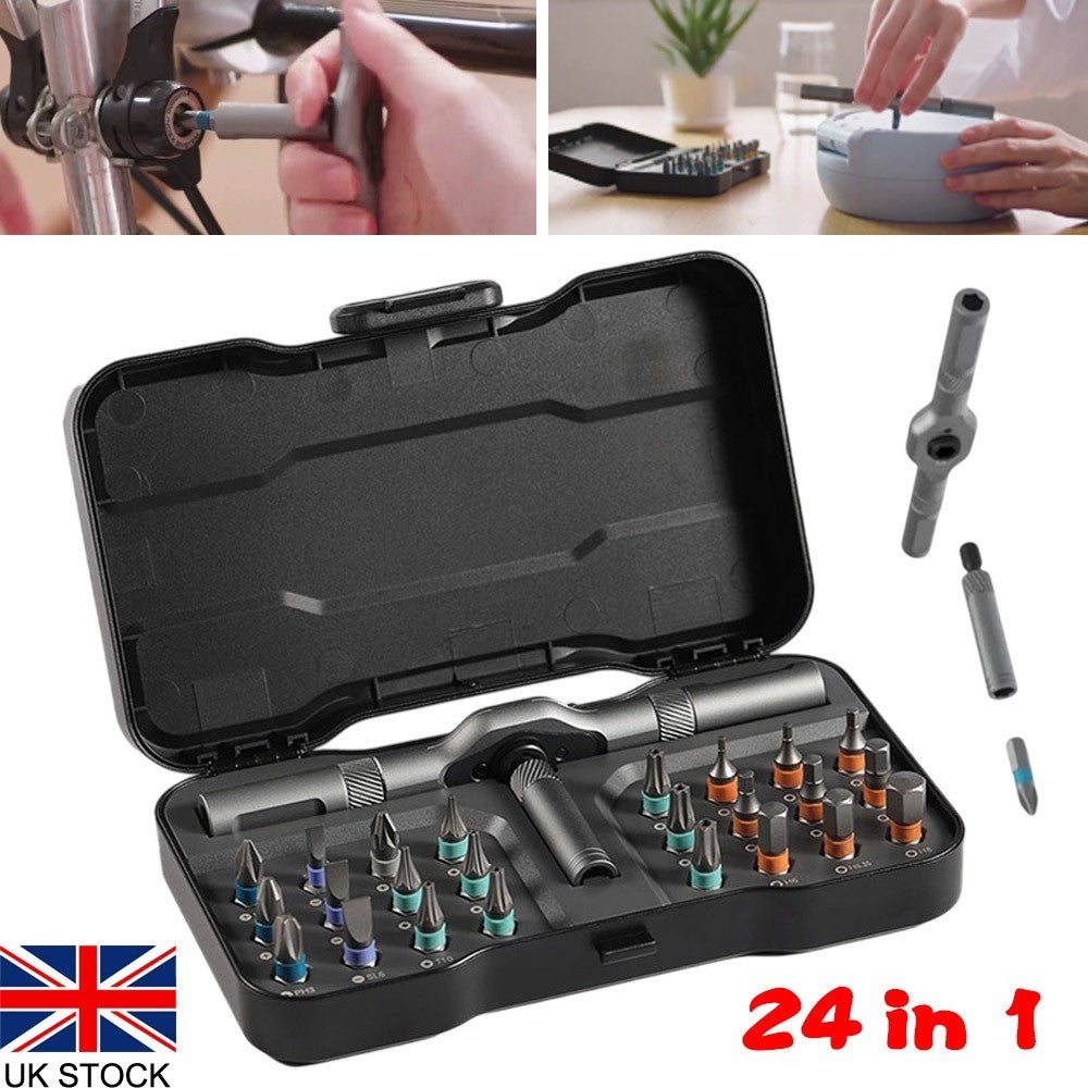 Magnetic Screwdriver Set, 24 in 1 DIY Ratchet Screwdriver Kit for Home Repair