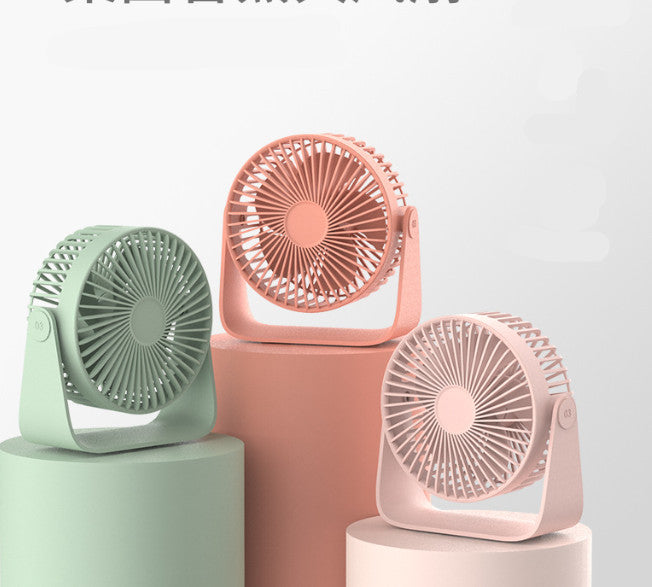 Oscillating Mini Desk Fan 3 Speed Adjustable Quiet USB Plug-in