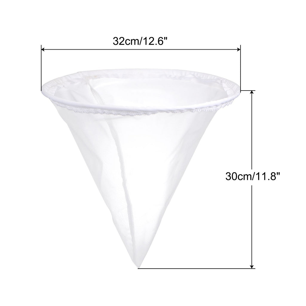 60 Mesh Paint Filter Bag 12.6" Dia Cone Shape Nylon Strainer for Filtering