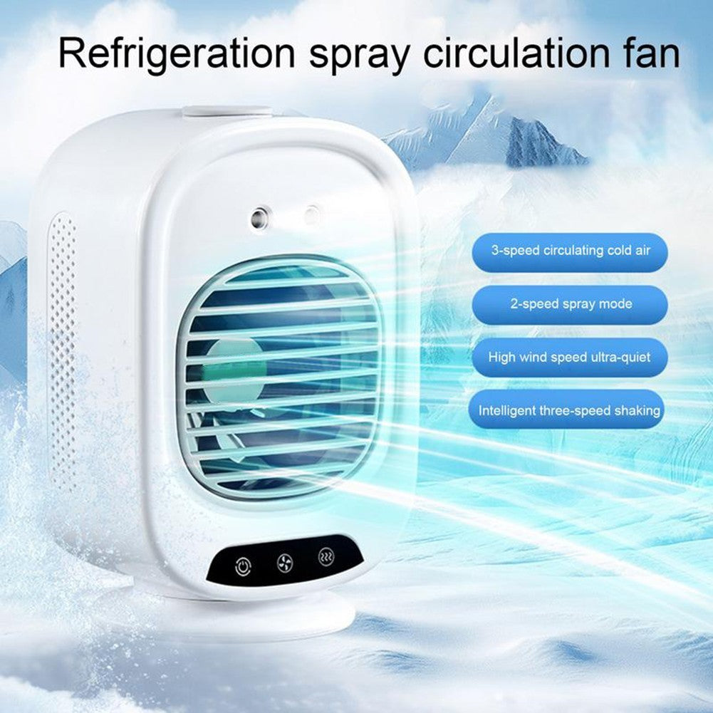 Compact Portable Air Conditioner Fan USB Air Cooler with Water Humidifier