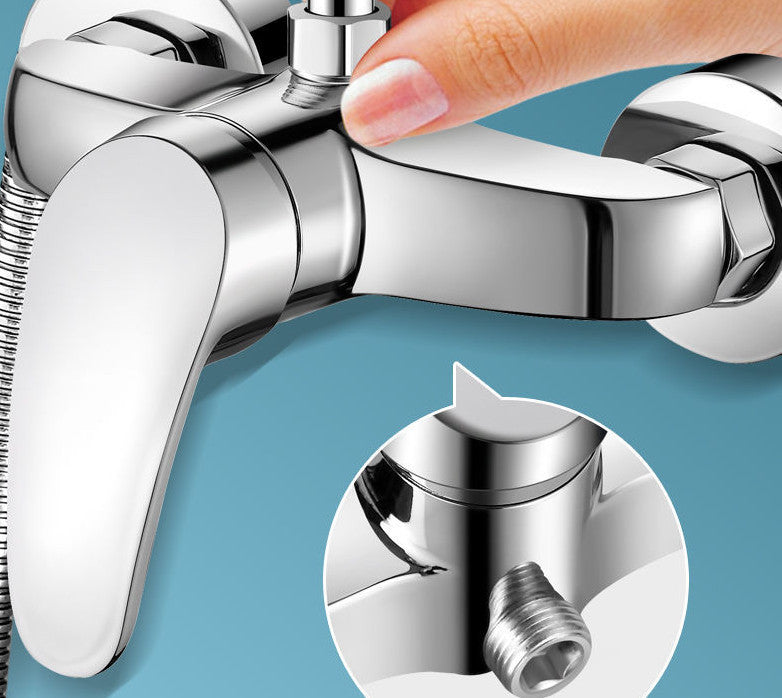 Chrome Plated Brass Single Lever Bathroom Tap Shower Mixer Shower Faucet