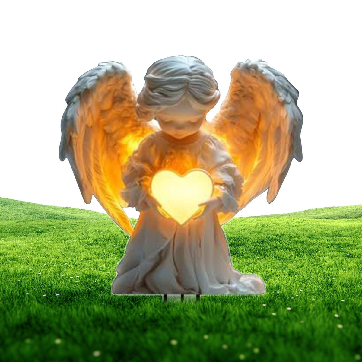 Angel For Grave Weatherproof Solar Angel Garden Statue Grave Home Decor