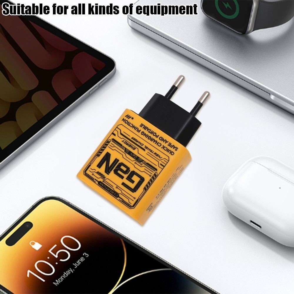 EU/UK 145W GaN Charger Plug USB A+C USB C Charger for iPhone/Xiaomi/Samsung