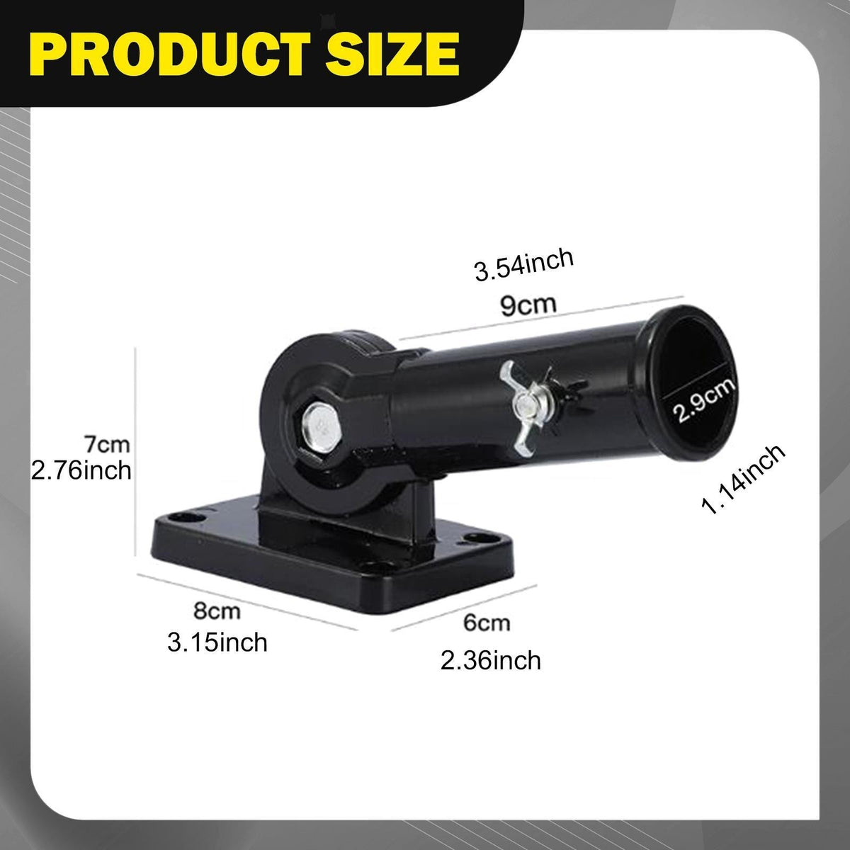 Flag Pole Holder Aluminum Alloy Sturdy Wall Mounted for Outside Balcony Shop