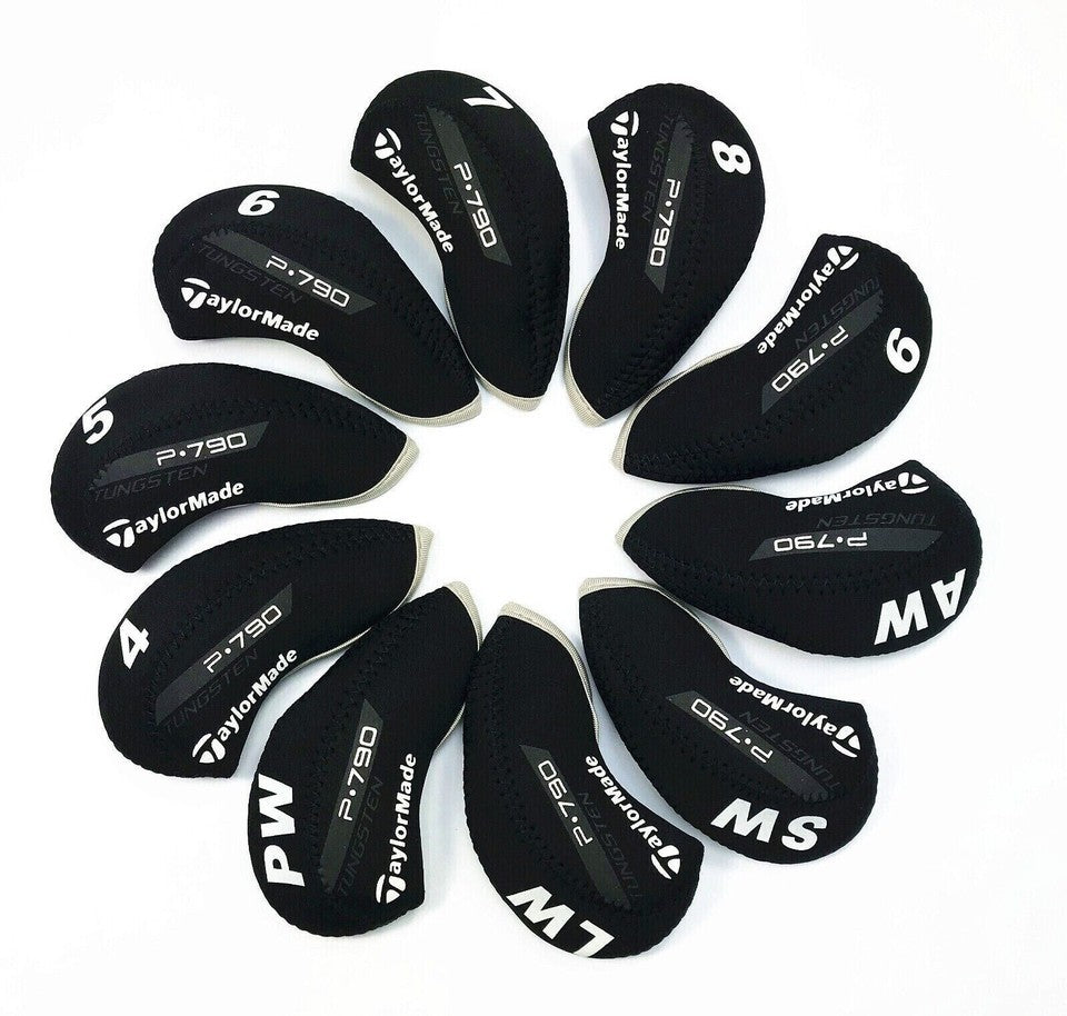 Black 10Pcs For TaylorMade P790 Neoprene Golf Iron Covers Headcover UK