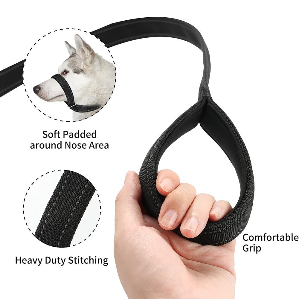 180cm Figure of 8 Anti Pull Dog Lead Padded Nose Stop Pulling Training Slip Lead