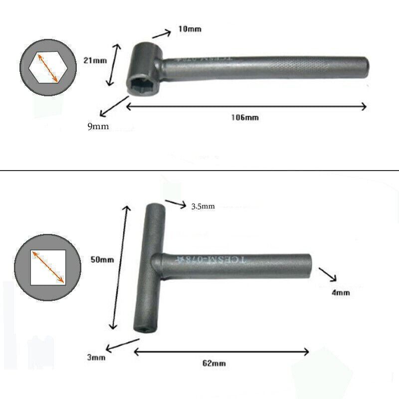 Motorcycle Engine Valve Screw Regulating Tool Set 4PCS with Feeler Gauge