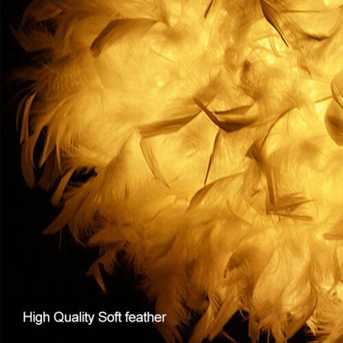 LED Ceiling Light Lampshade White Feather Pendant Shade Bedroom Nordic Style30cm