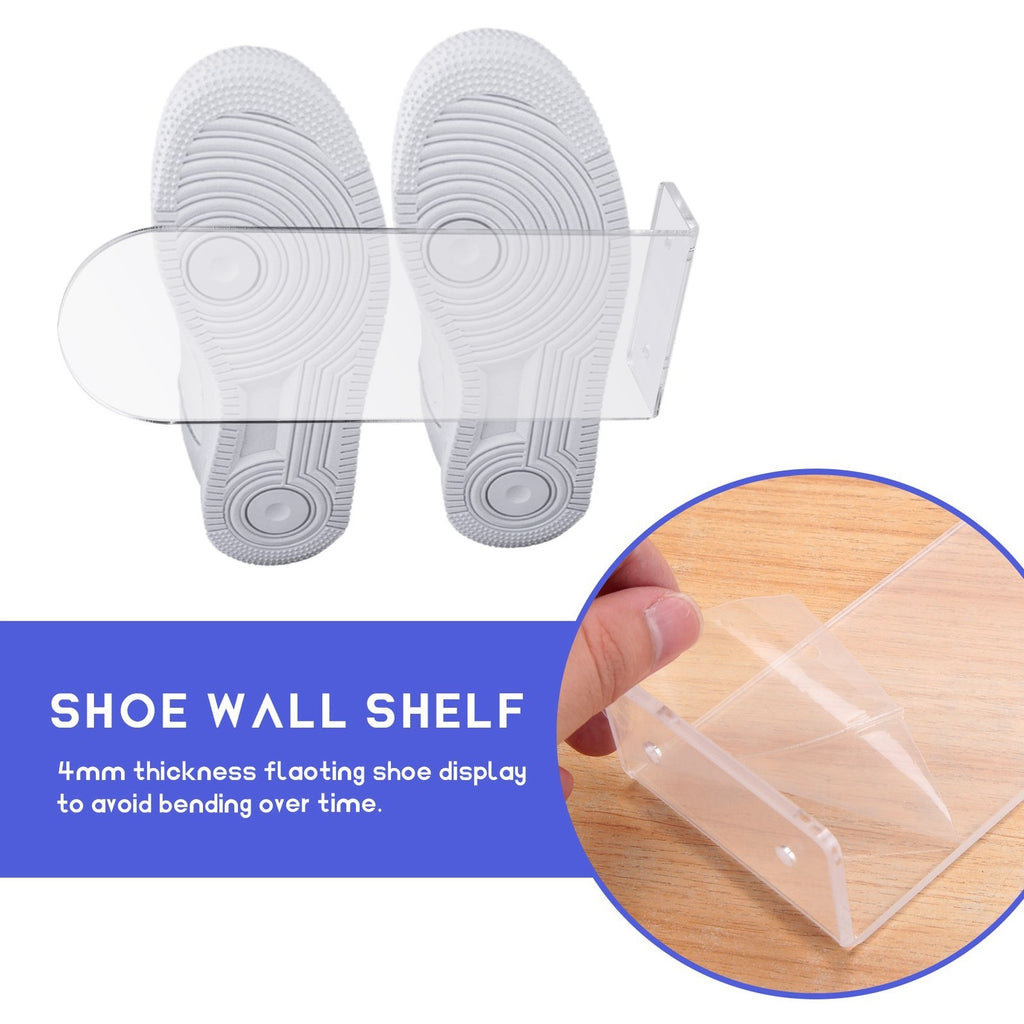Floating Shoe Display Stand - 6 Shoe Shelf for Wall - Sneaker Levitation2681