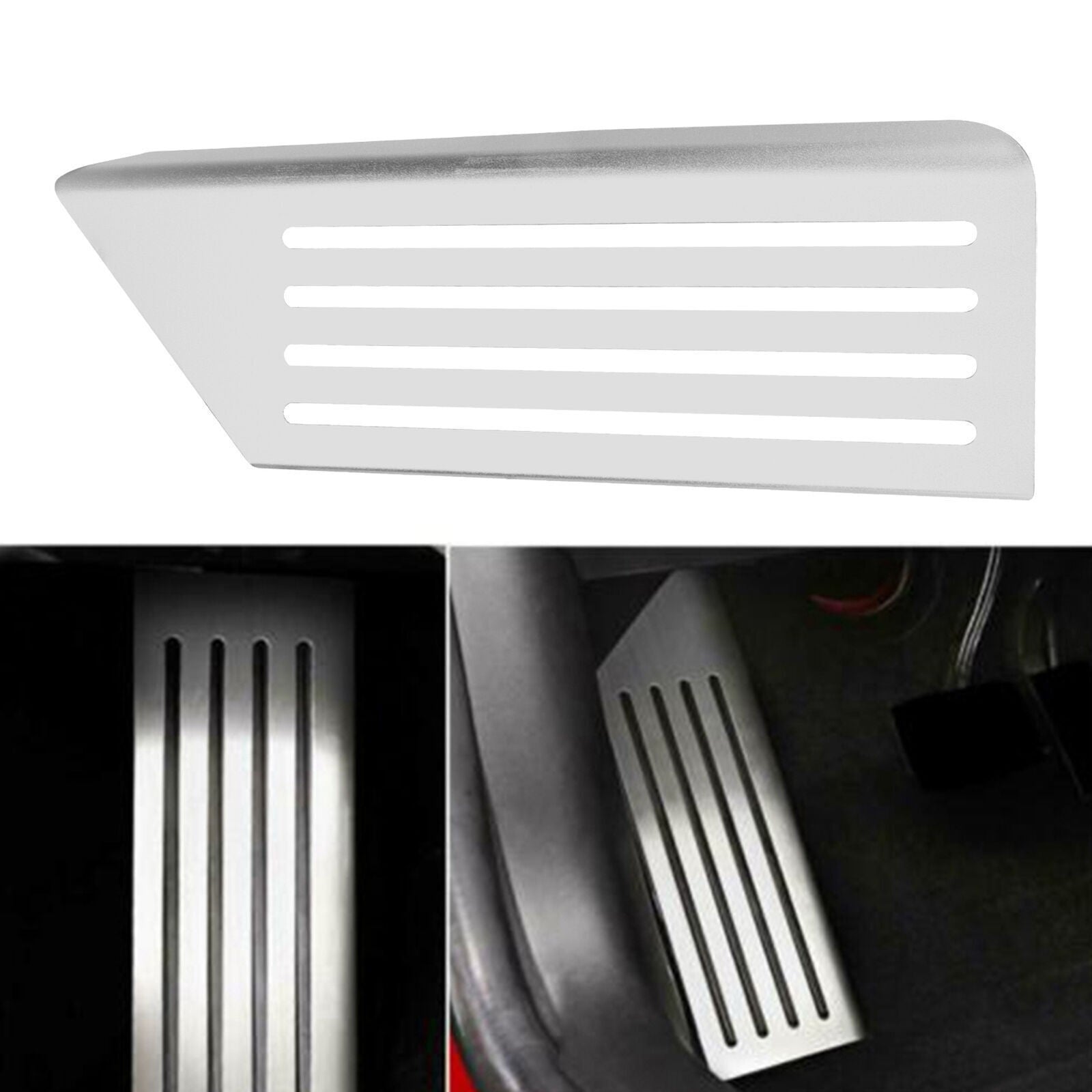 Car Foot Rest Pedal Car Footrest Plate Stainless Steel Car Footrest Pad