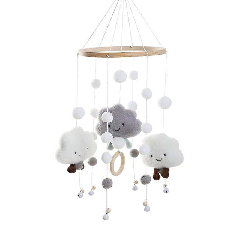 Baby Bed Plush Chime Cloud Wind Baby Crib Toy  Hanging Wind Chime Bell Decor