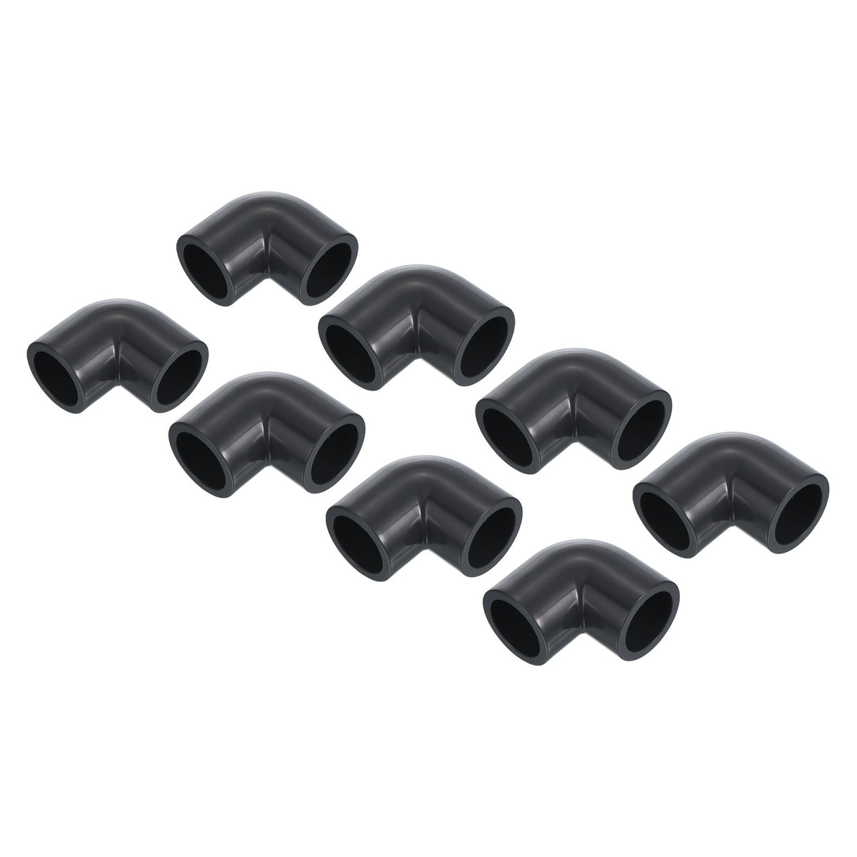 8 Pcs UPVC Pipe Fitting Elbow 20mm Socket 90 Degree Adapter Connector Gray