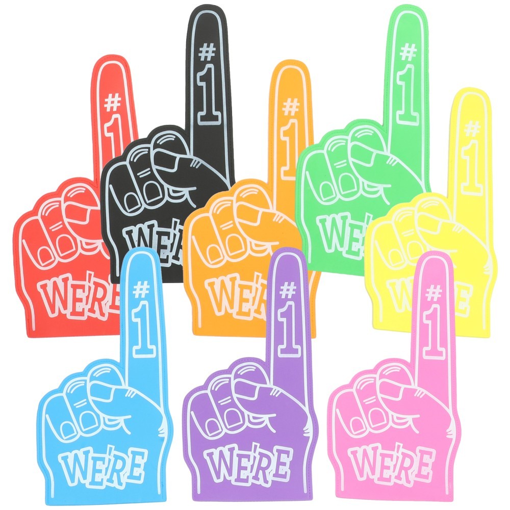 Soft Foam Finger Hands 8Pcs for Cheerleading and Sports Team Spirit