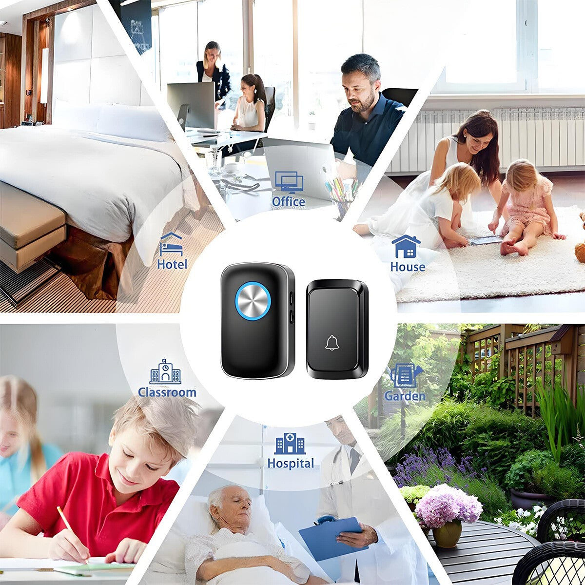 Wireless Door Bells Waterproof 1000ft Long Range Plug in Home Cordless Doorbells