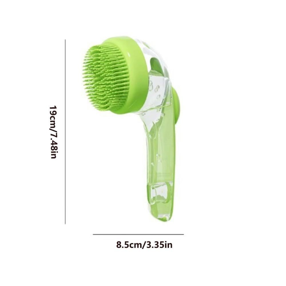 2 In 1 Bath Brush Dog Bath Brush With Shampoo Dispenser Pet Wash Brush
