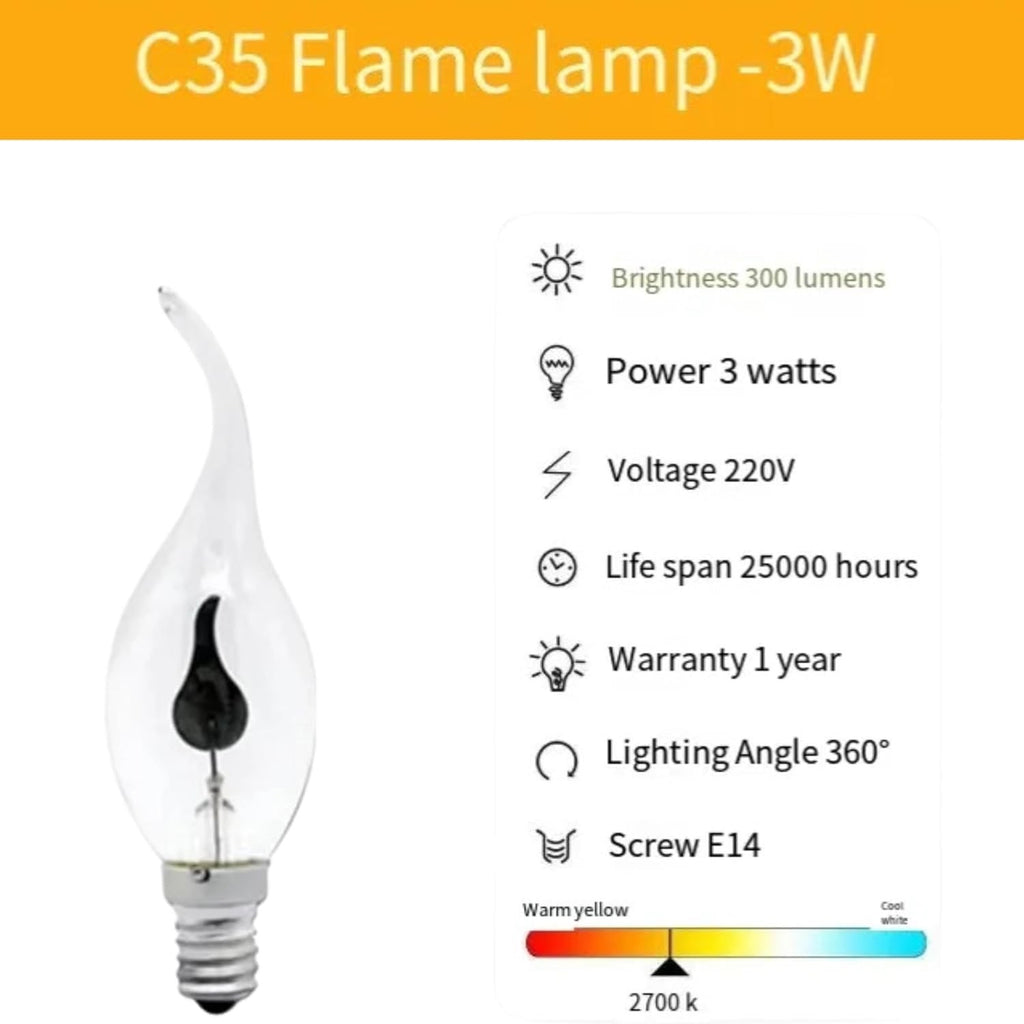 Plug In Night Light - Spooky Halloween Ghost Flickering Flame Kids Nightlight