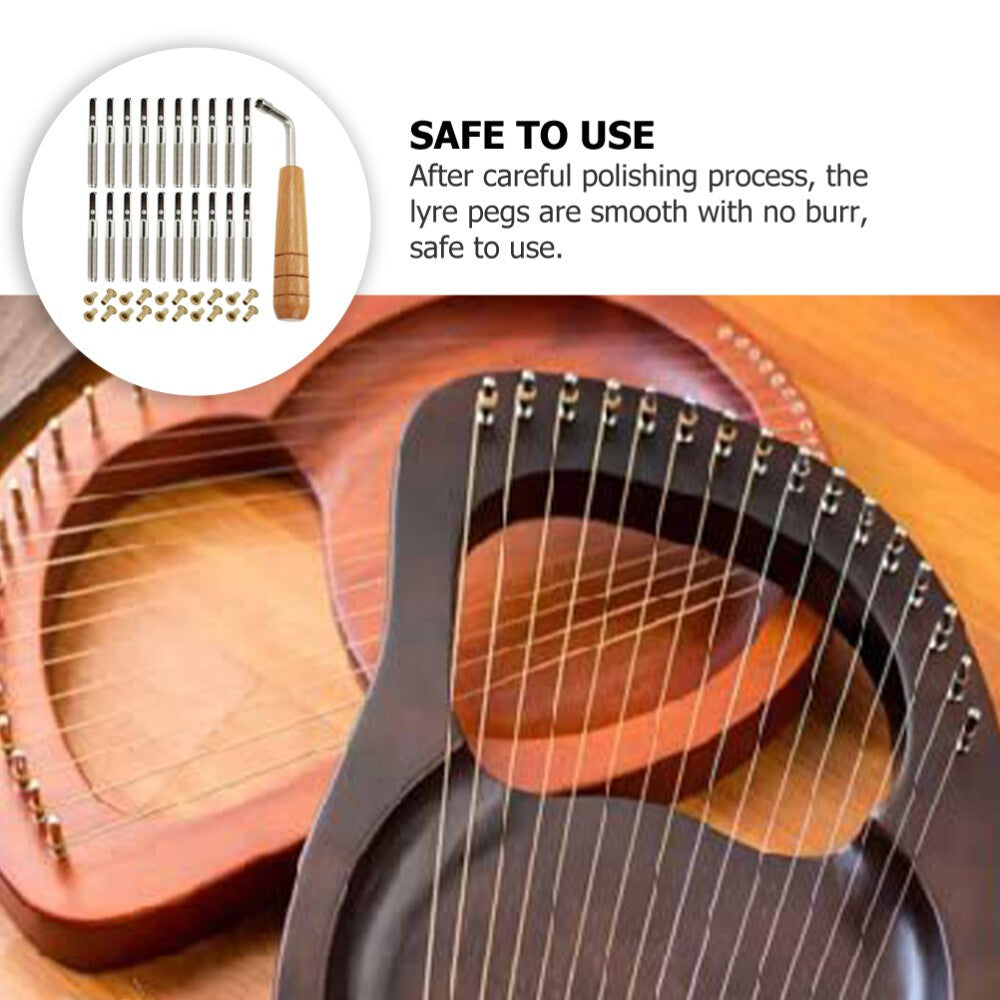 20 Quality Lyre Pegs for String Tuning and Musical Instrument Repair