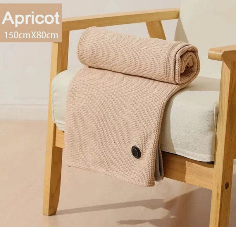 USB Heated Shawl Blanket Wearable Electric Heating Blanket with Zipper Closure