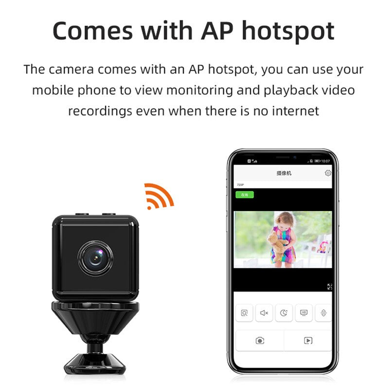 4K Wireless Mini Camera WiFi 1080P HD IP Night Vision Camcorder Home Security
