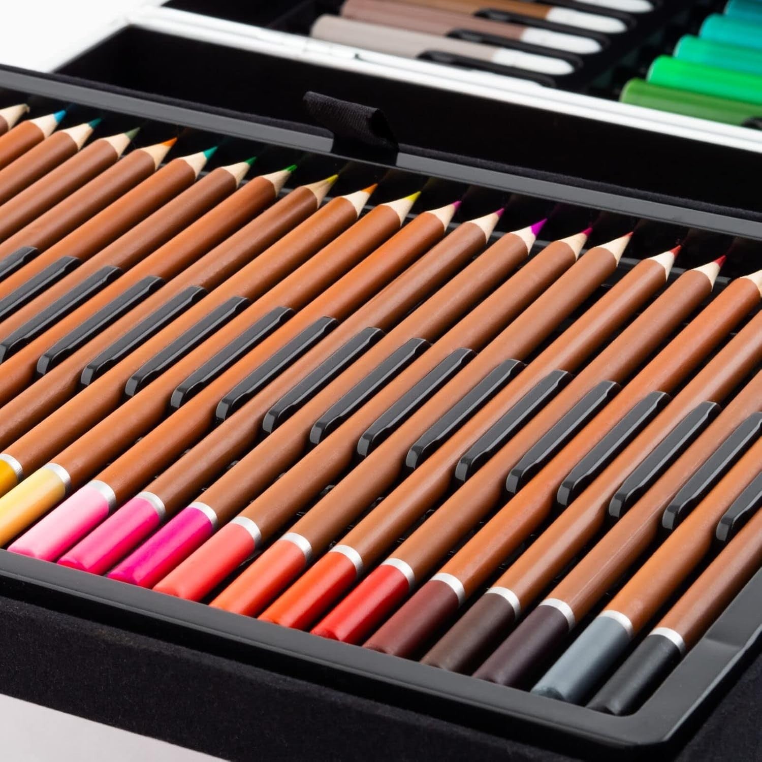 145pc Artists Aluminium Art Case Colouring Pencils Painting Set Childrens/Adults