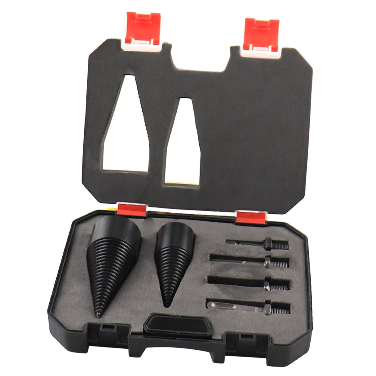 6Pcs Wood Log Splitter Splitting Drill Bit Kit Portable Detachable for Outdoor