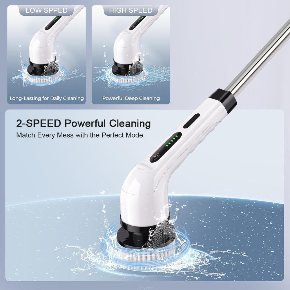 9 in 1 Cordless Spin Scrubber Turbo Scrub Tool Electric Handheld Cleaning Brush