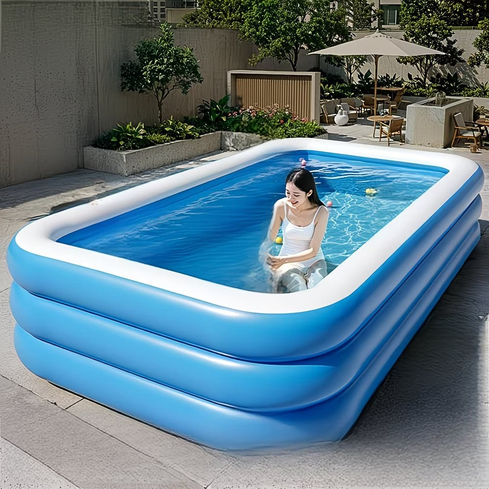 Garden Outdoor 1.5-2M Family Inflatable Paddling Pool Summer Kids Swimming Pool