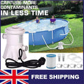 Swimming Pool Electric Filter Pump Paddling Pool Water Flowclear 15W 300gal/H UK