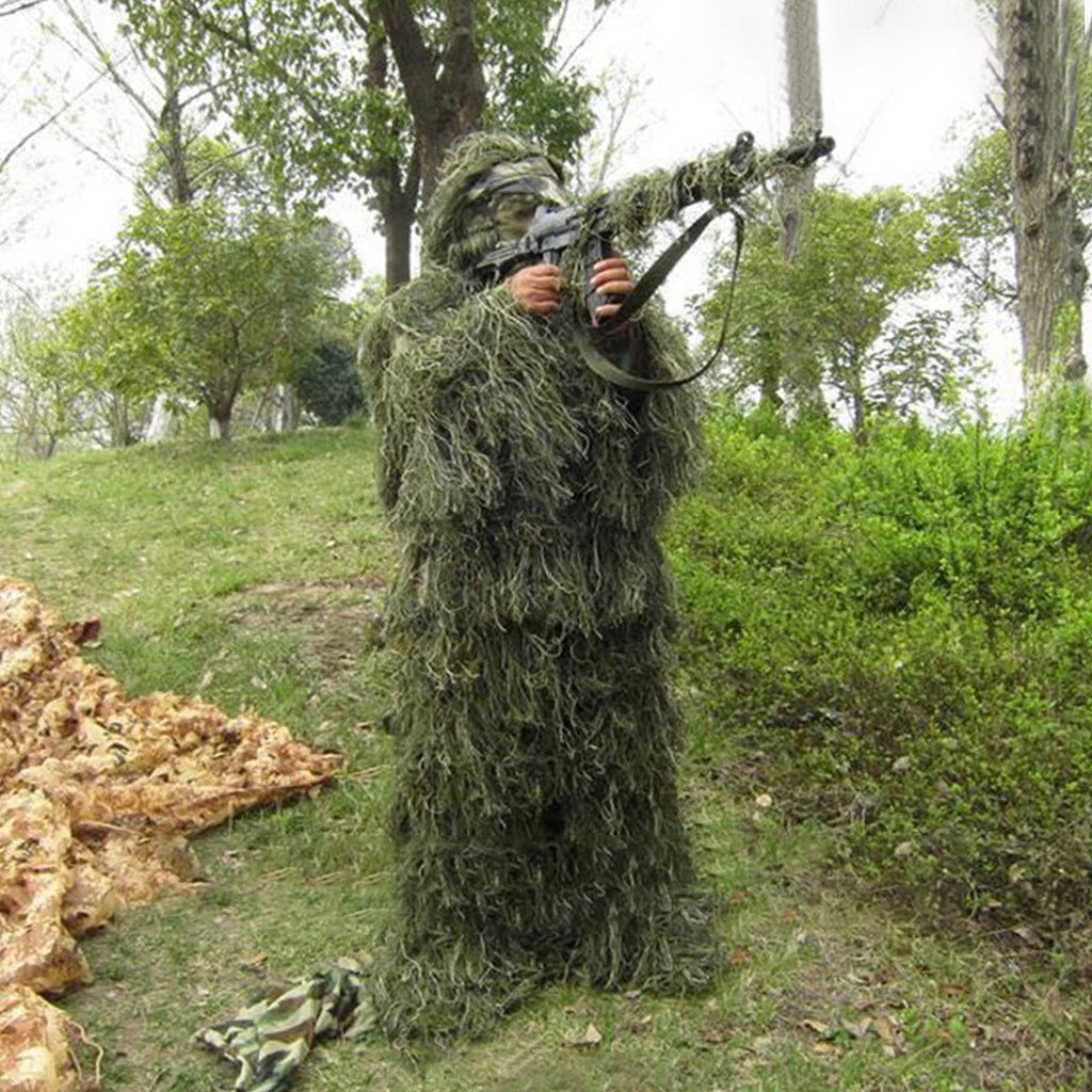 Woodland Ghillie Suit-Forest Sniper Camouflage Hunting Gear ( Bag Included)