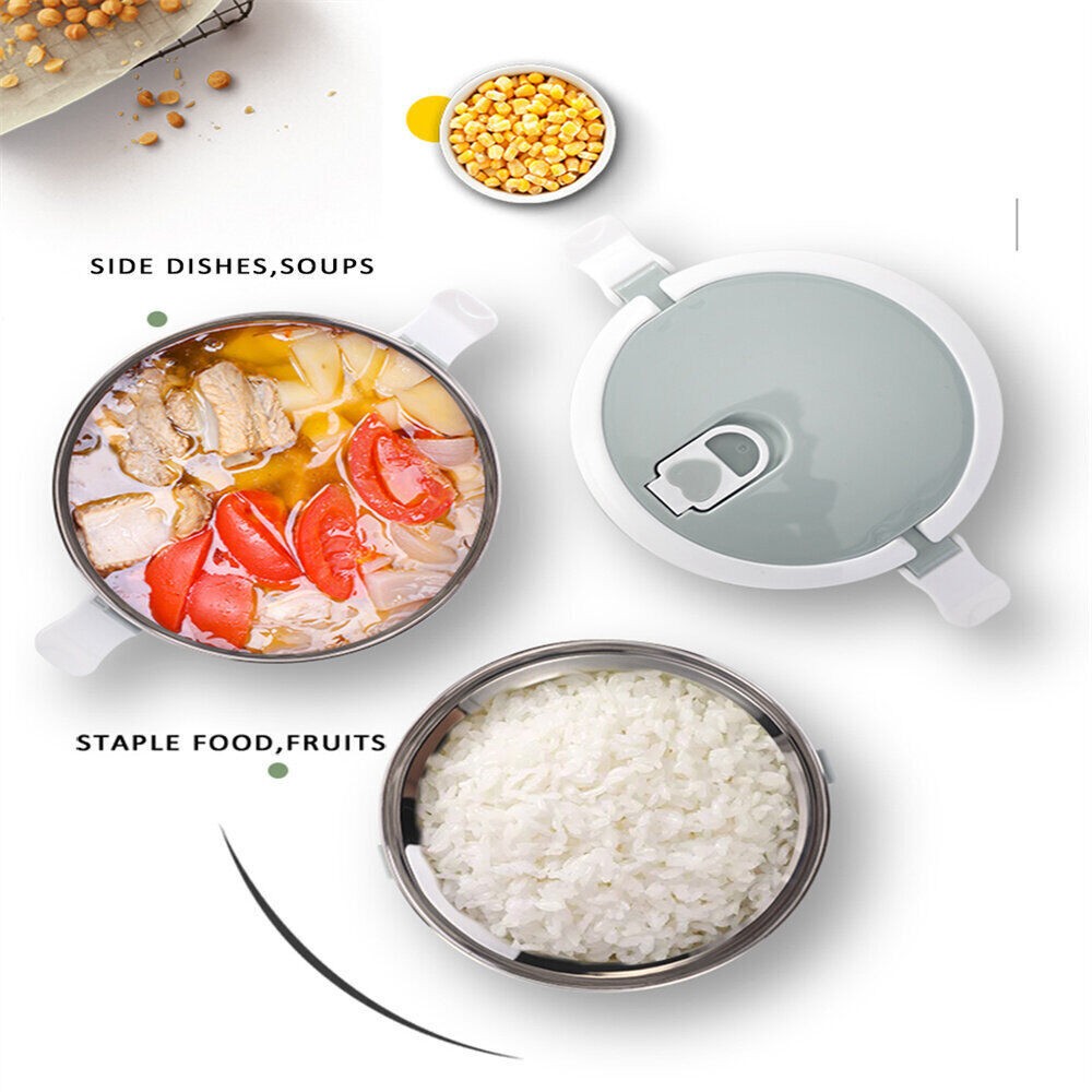 3/4Tier Stainless Steel Insulated Lunch Box Container Thermos Soup and Hot Food