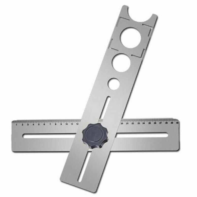 Stainless Steel Drill Guide Ruler Multi-functional Ceramic Tile Hole Locator