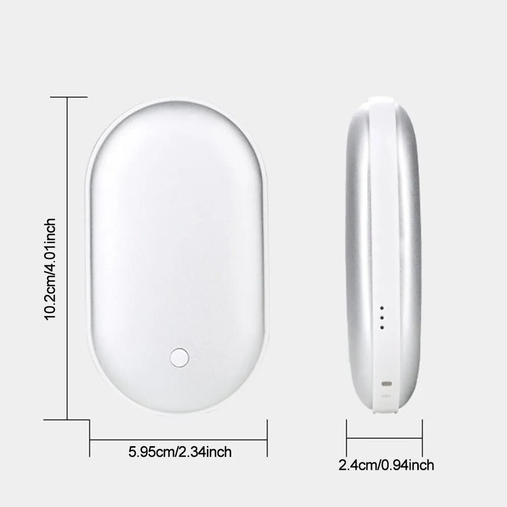 Rechargeable Hand Warmers USB 5000mAh Power Bank Electric Pocket Heater Warmer