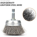 2pcs 2" Stainless Steel Wire Wheel Brush for Die Grinder Drill Rotary 1/4" Shank