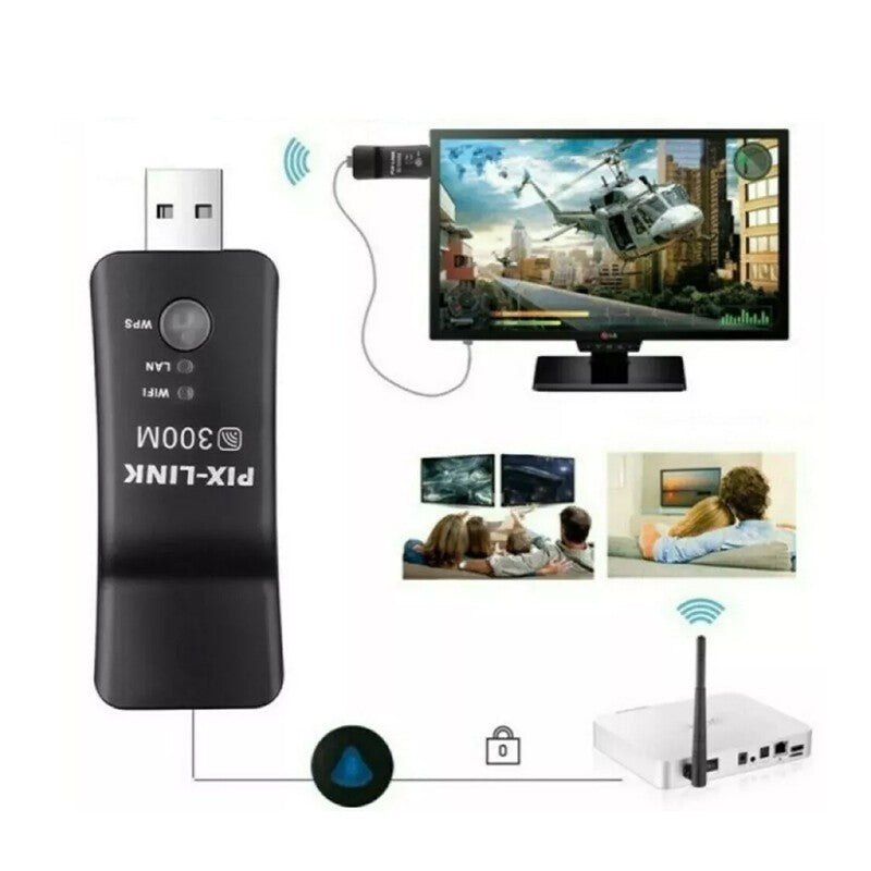 Wireless LAN Adapter WiFi Dongle RJ-45 Ethernet Cable For Samsung Smart TV