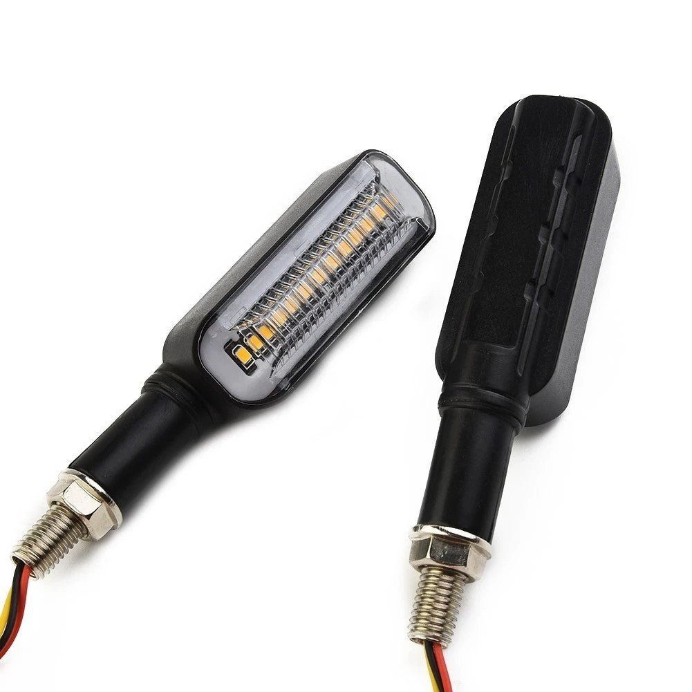 2X Motorcycle Bike LED Turn Signal Indicator Light Sequential Rear Lamp Amber