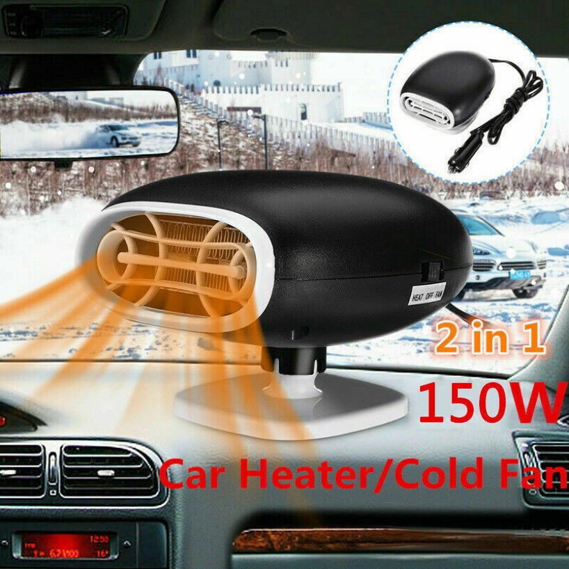 Car Auto Cigarette Lighter Heater Cooling Fan Defroster Demister 12V 150W 2in1