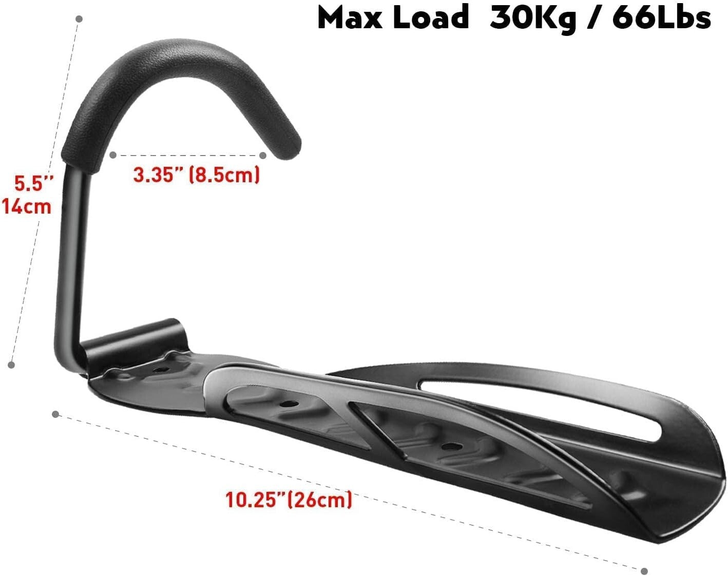Bike Storage Wall Mounted Hook Bicycle Rack Hanger Holder Garage Steel Stand 4x