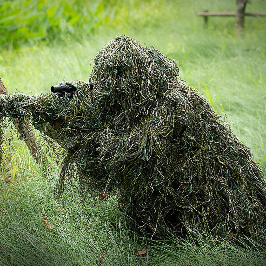 Camouflage Ghillie Suit Woodland Hunting Camo Ghillie Burlap Suit For Adult