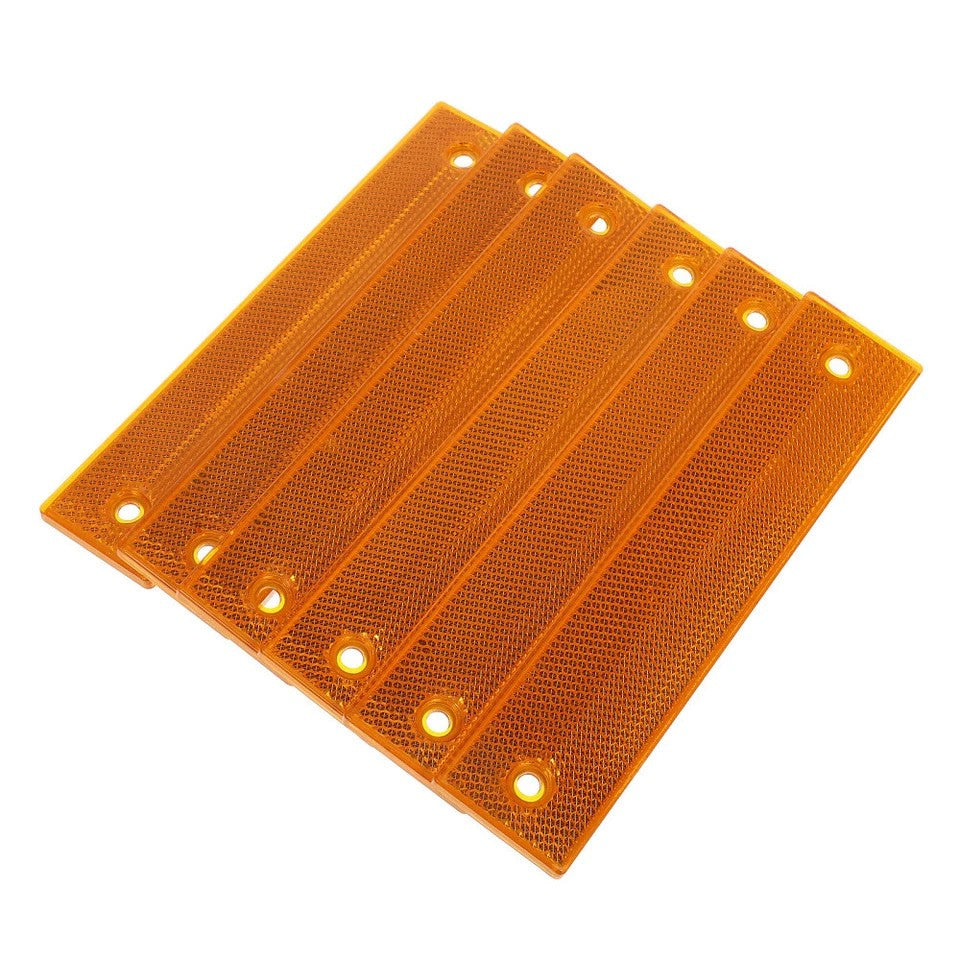 6X Acrylic Reflective Sign Post Panels Road Markers for Driveway Parking Safety