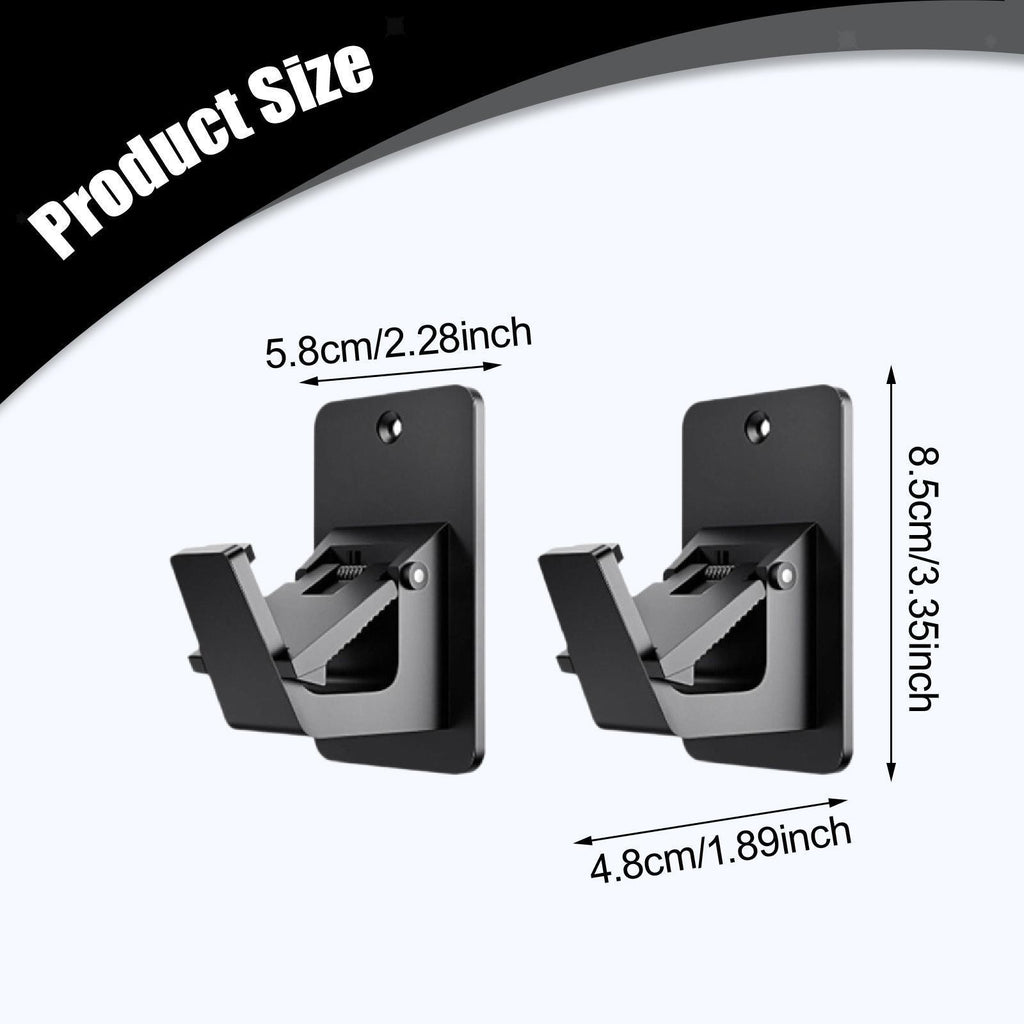 2Pcs Curtain Rod Brackets Holder Garage Living Room Bathroom Drapery