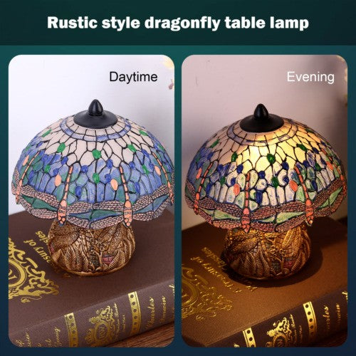 Tiffany Style Table Lamp Handcrafted Art Stained Glass Bedside Lamps Desk Light