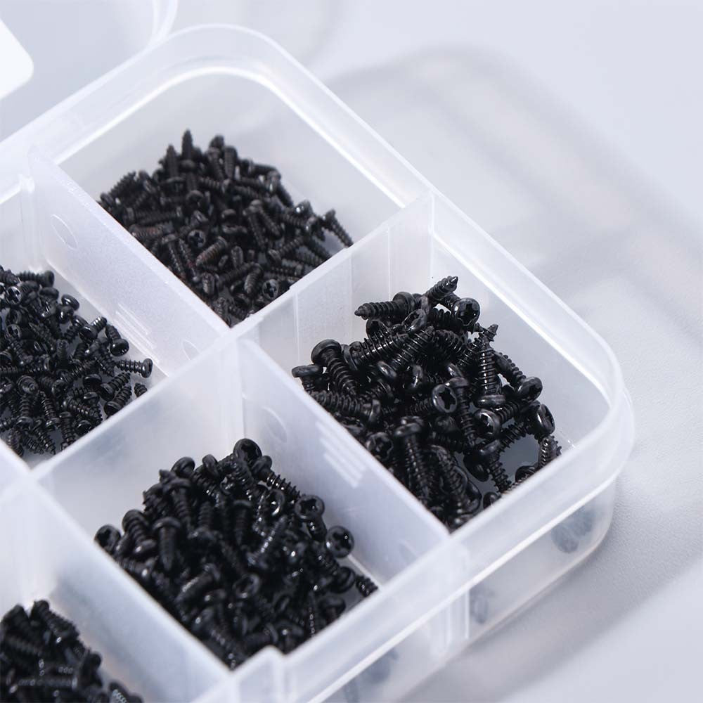 1000pcs Self Tapping Screws Computer Screw Small Phillips Pan Head Laptop Screws