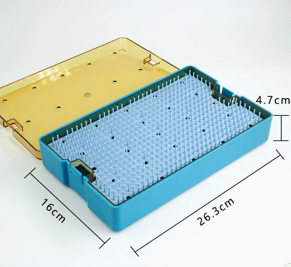 Autoclave Sterilization Tray Case Box with Silicone Pad for Surgical Instrument
