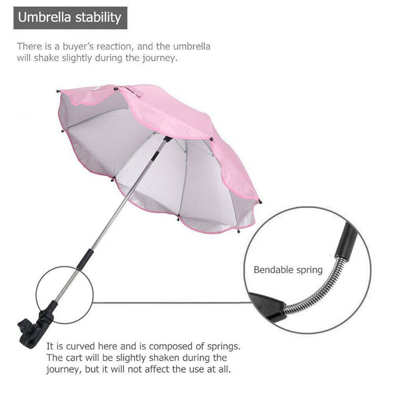 Parasol Prams Pushchair Sun Shade Stroller Buggy Kids Baby Umbrella Universal