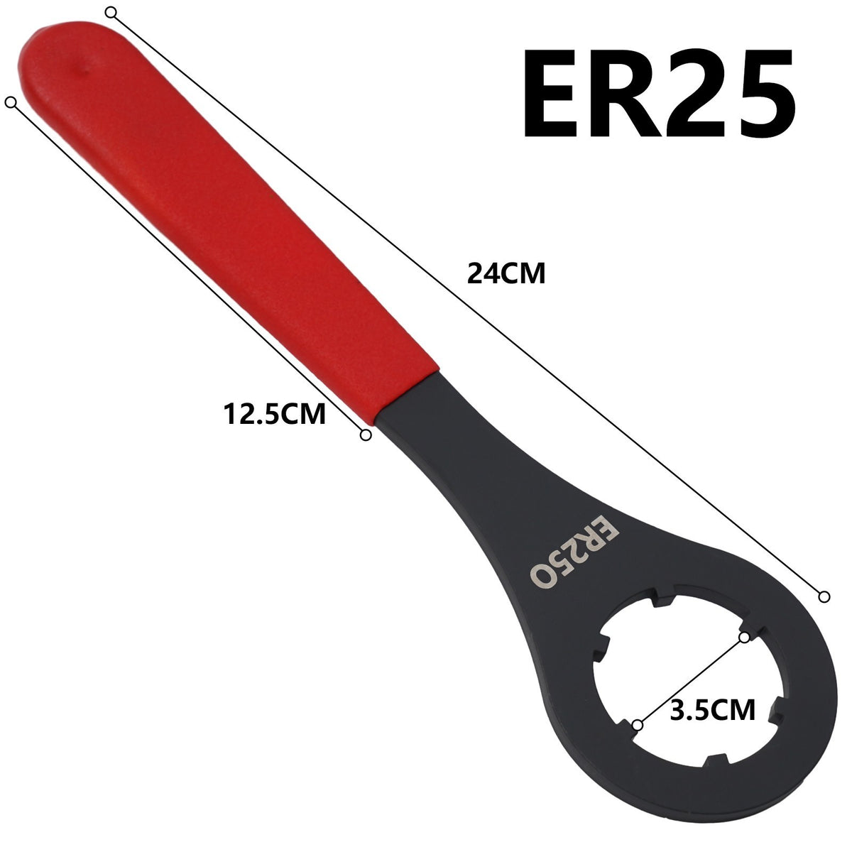 Red and Black For ER Collet Spanner for CNC Toolholder Locking and Removal