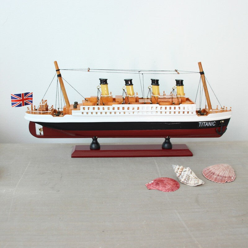 NEW Titanic Model Wooden Sailboat Decoration Living Room Simulation Cruise Ship
