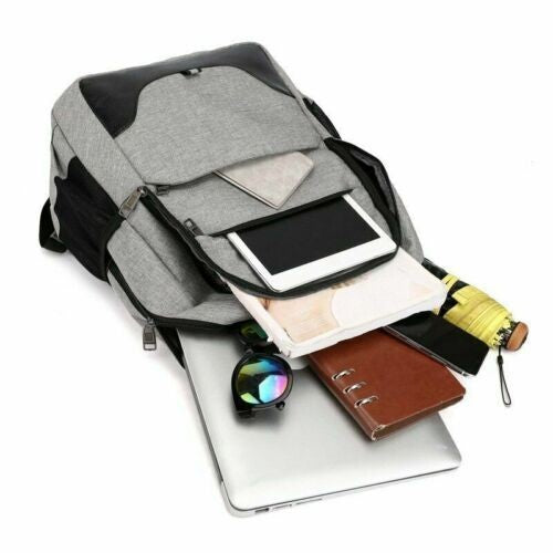 Mens Backpack Rucksack Black Bag School Sport Work Large Travel Hiking Laptop