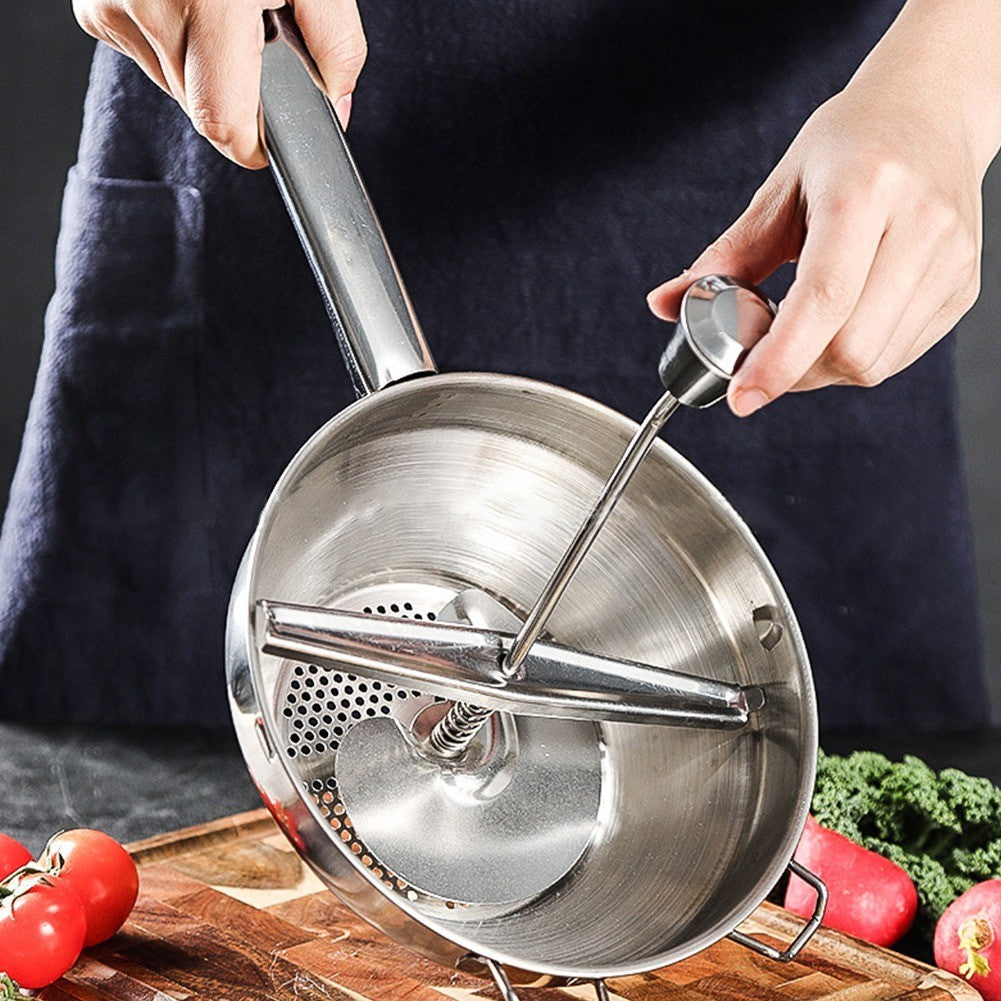 Stainless Steel Food Mill Cookware,Grips Food Mill,Mill Mud Kitchen Tools8874